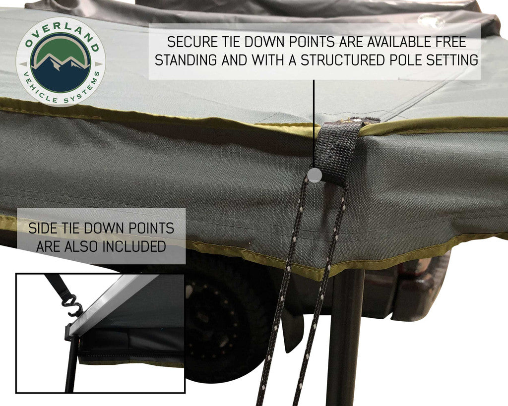 OVS Nomadic Awning 270 Driver Side Dark Gray Cover With Black Cover Universal